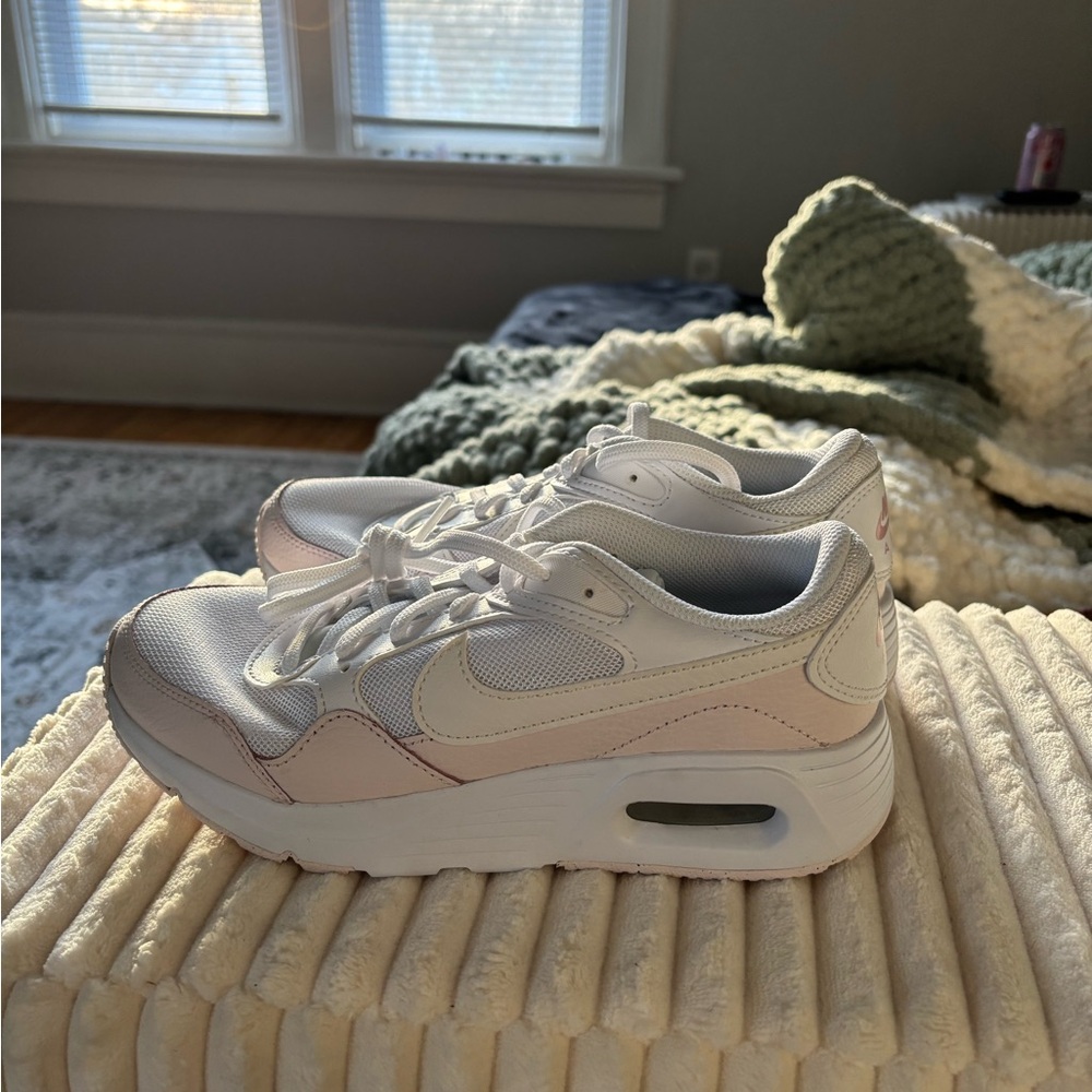 Nike Kids White and Pink Sneakers